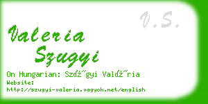 valeria szugyi business card